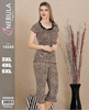 piżama damska z wiskozy 14345 PANTERKA 2XL-5XL