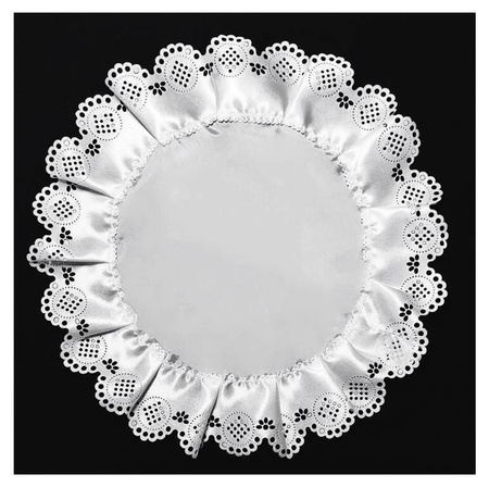 SERWETKA WIELKANOC SATIN-4-25 RD 30cm BIAŁA